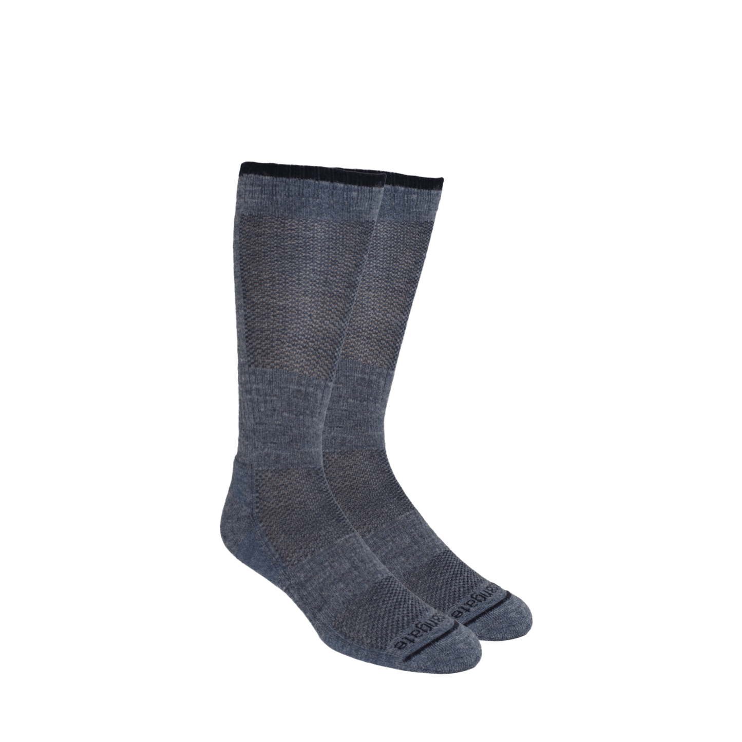 Ausangate Alpaca Hiking Socks in high calf length, featuring cushioned terry lining and compression bands for comfort and performance on trails.