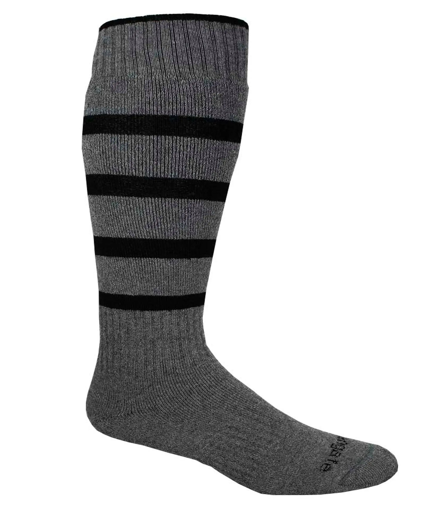 Classic Lines - Gray Black Thick Alpaca Socks