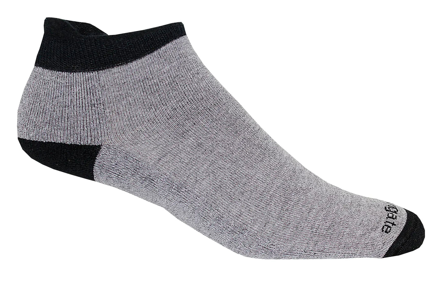 Soft Heel Tab Shorty Alpaca Performance Socks In Gray/Black