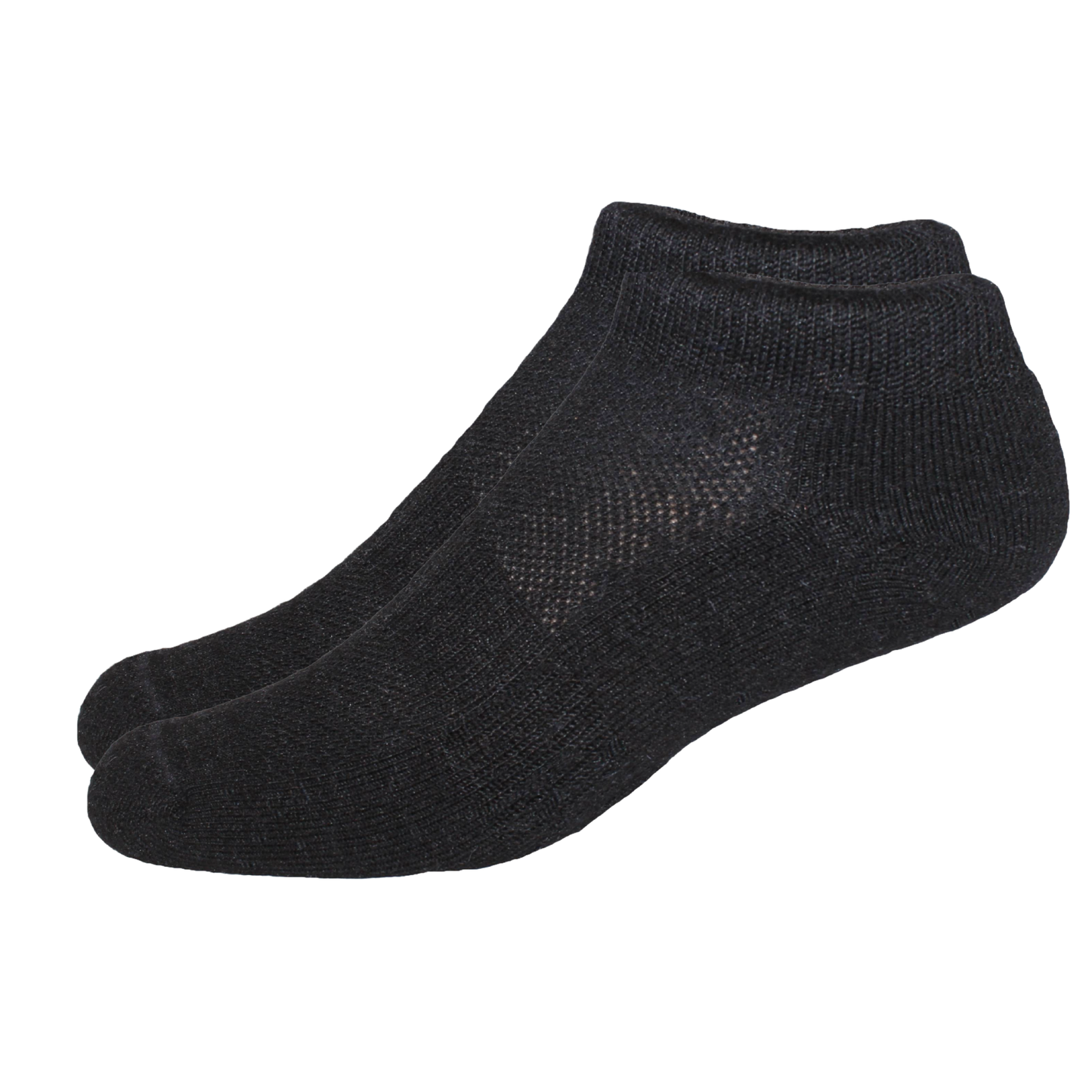 Ausangate alpaca quarter crew socks in black.