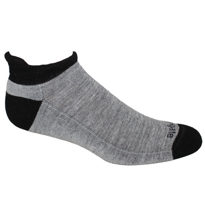 Alpaca Heel Tab Socks in Gray - Black
