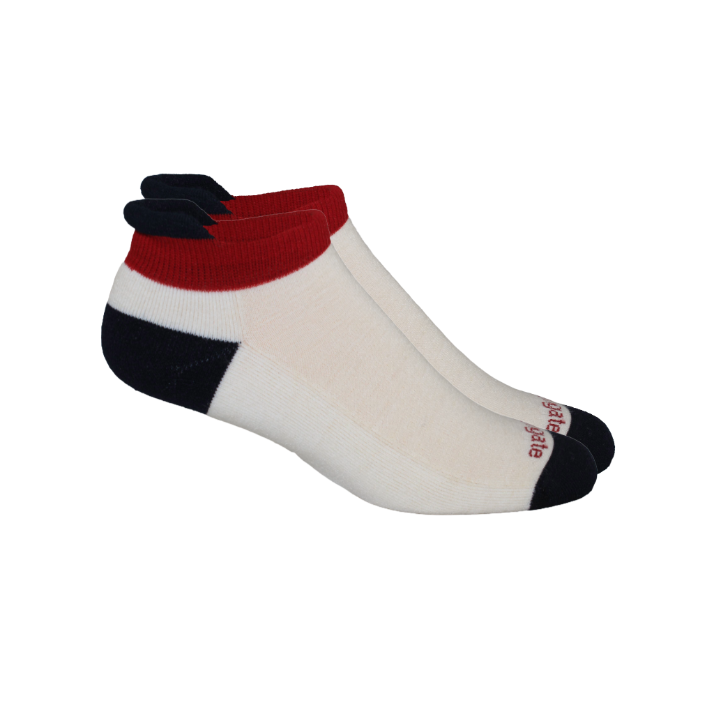 Heel Tab Socks Red White Blue