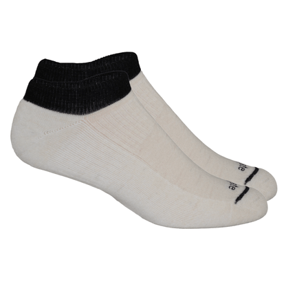 No Show Alpaca Socks White Black