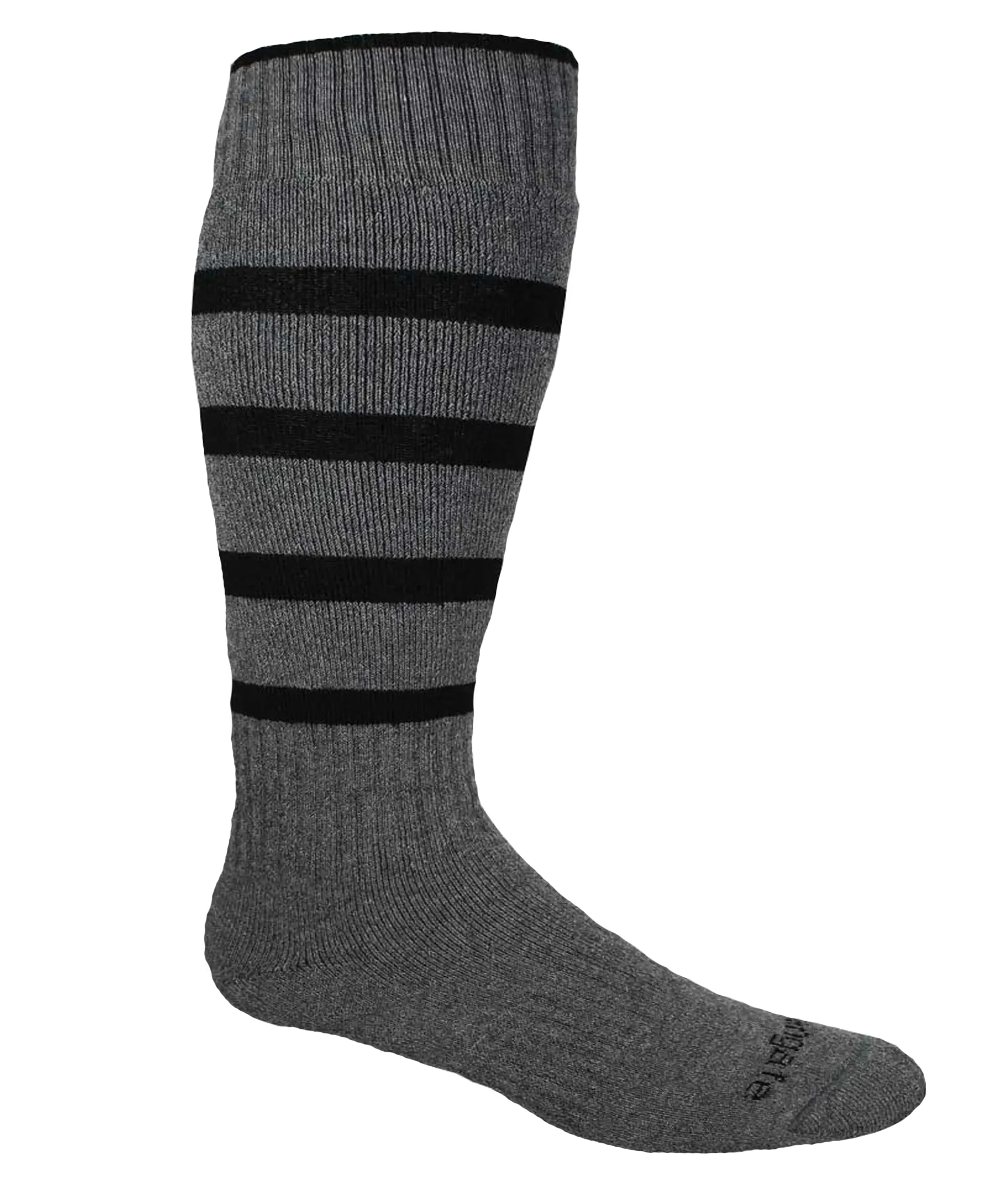 Classic Lines - Gray Black Thick Alpaca Socks