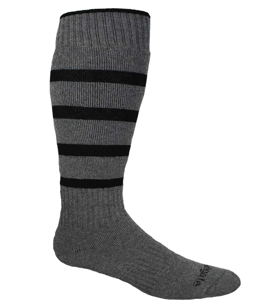 Classic Lines - Gray Black Thick Alpaca Socks