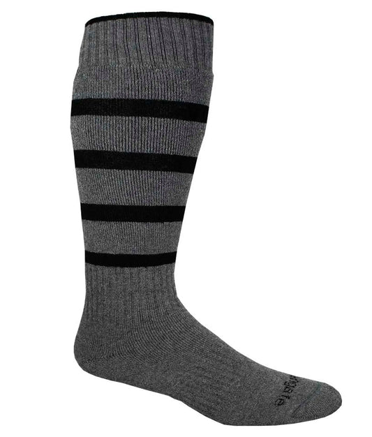 Classic Lines - Gray Black Thick Alpaca Socks