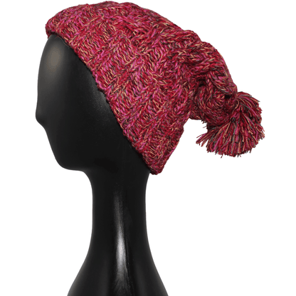 Handmade Alpaca beanie pom hat in pink.
