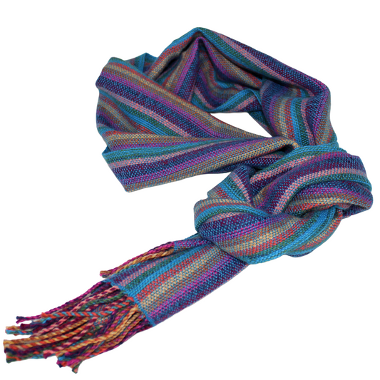 Caribbean Blue Alpaca Scarf