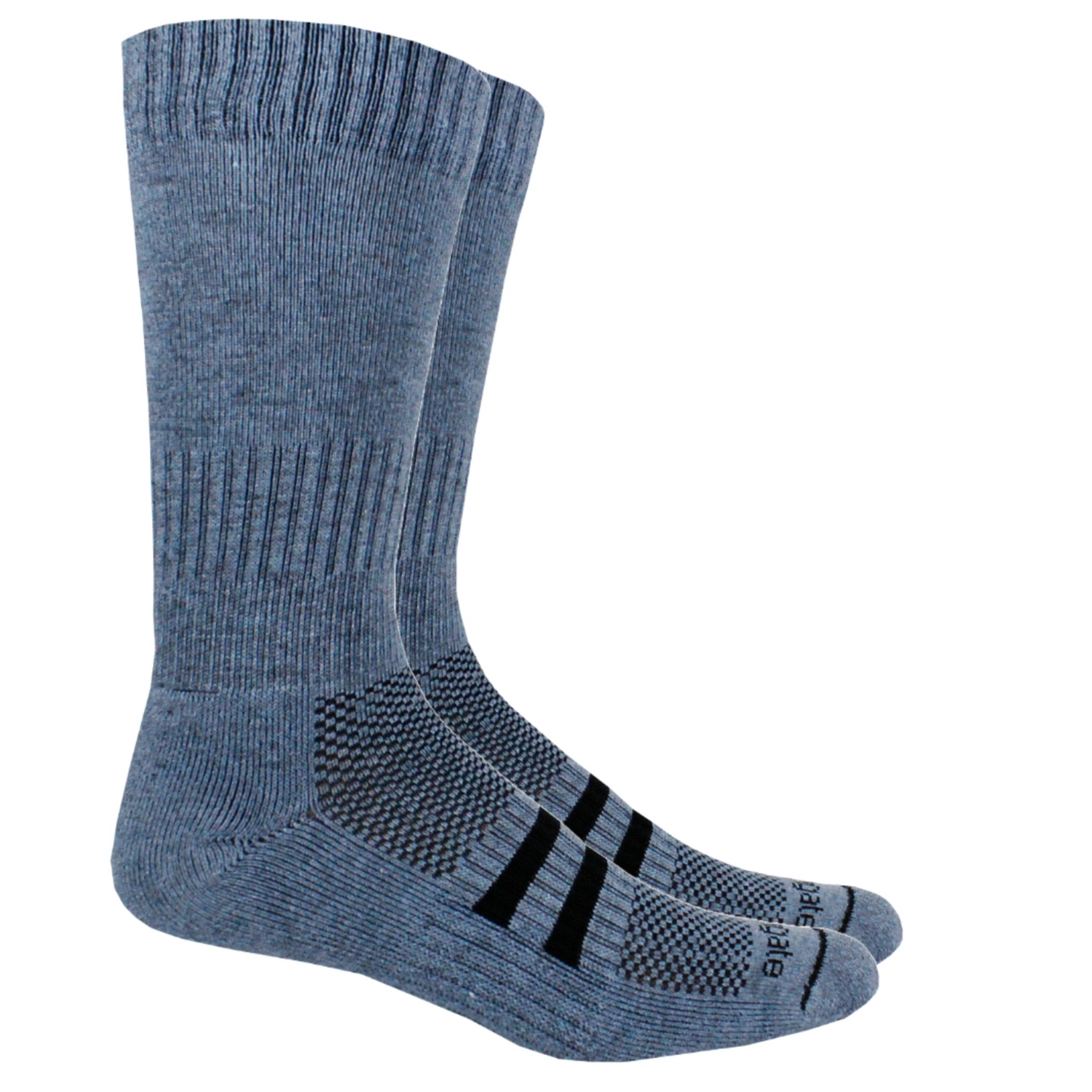 Navy - Blue Mid- Calf Alpaca Hiking Socks.