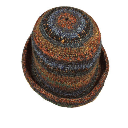 Vintage style  handmade alpaca cloche hat.