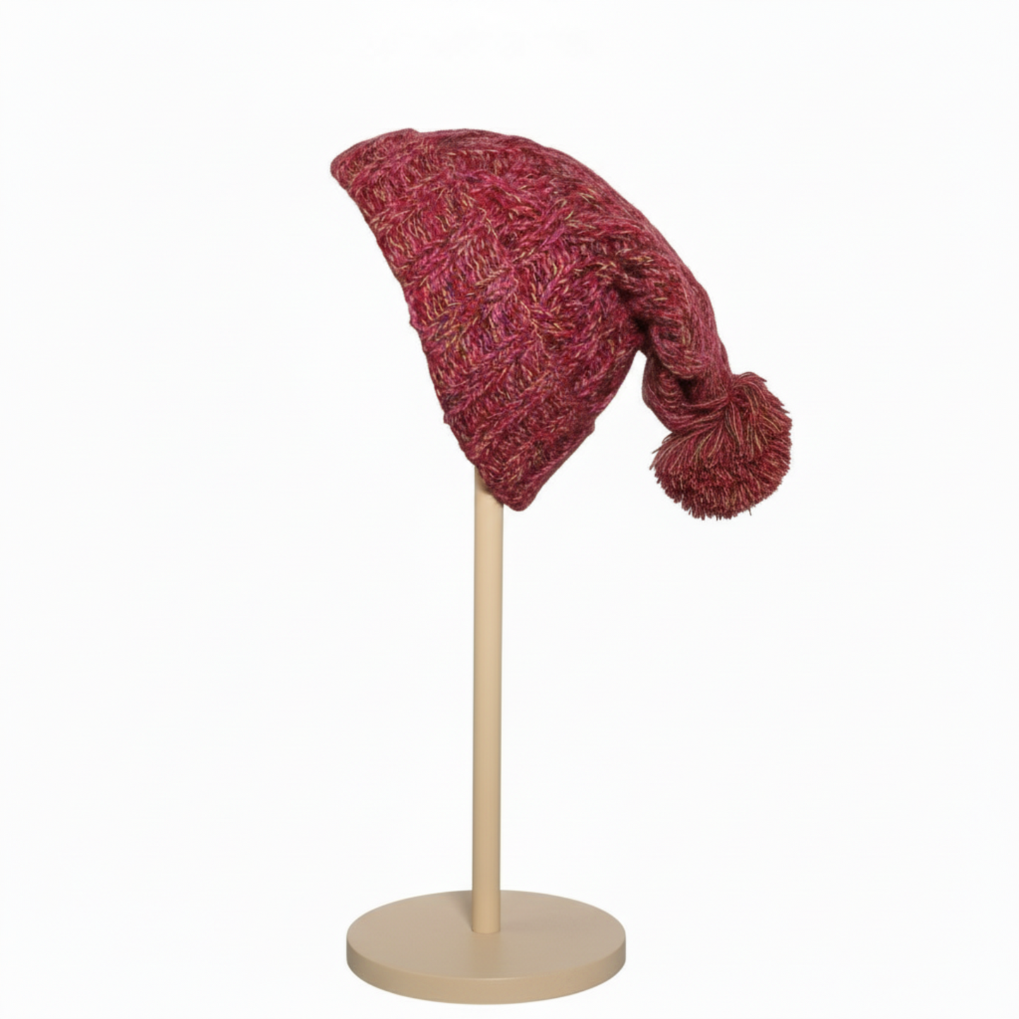 Petal Pink Baenie Pom on a stand