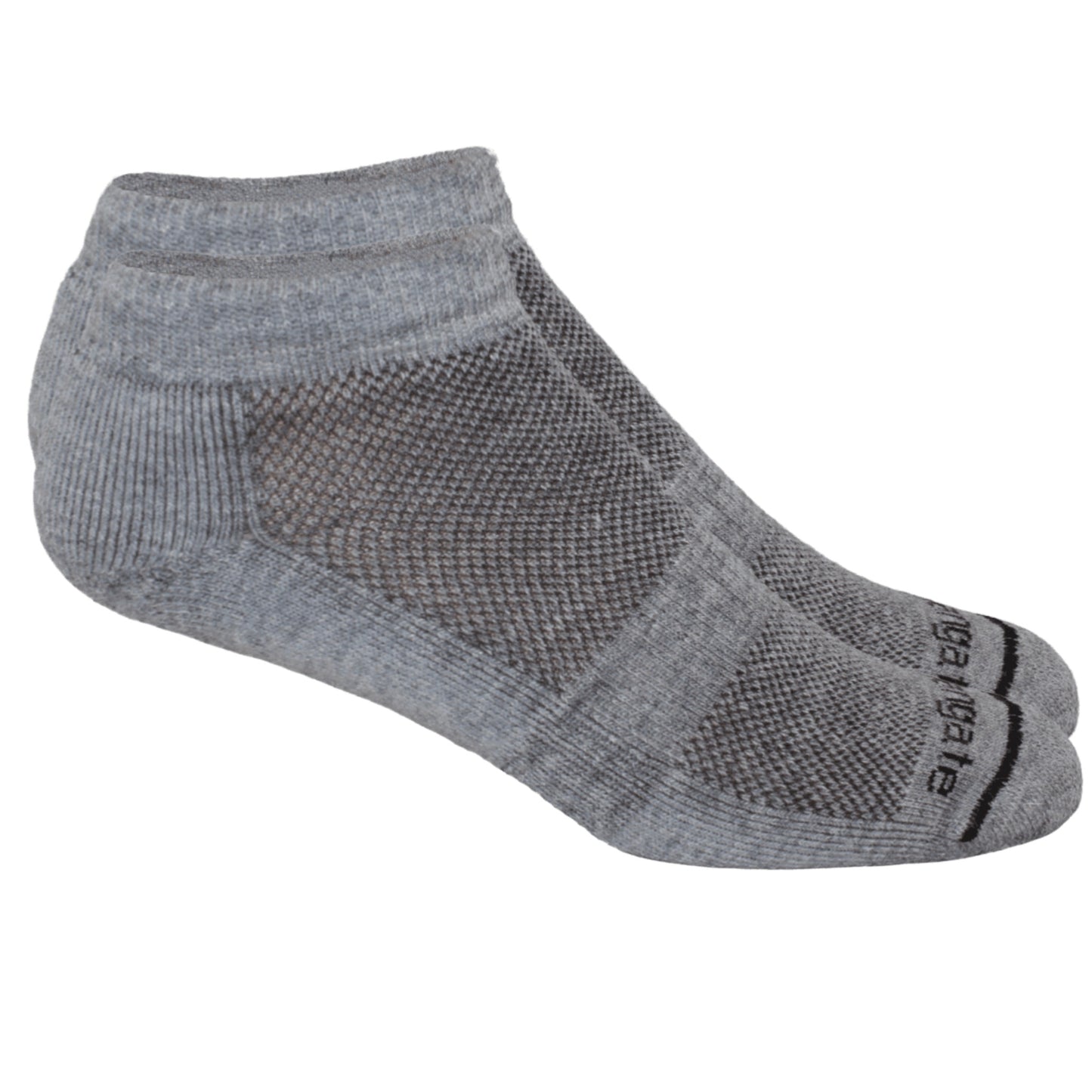 Gray quarter crew alpaca socks .