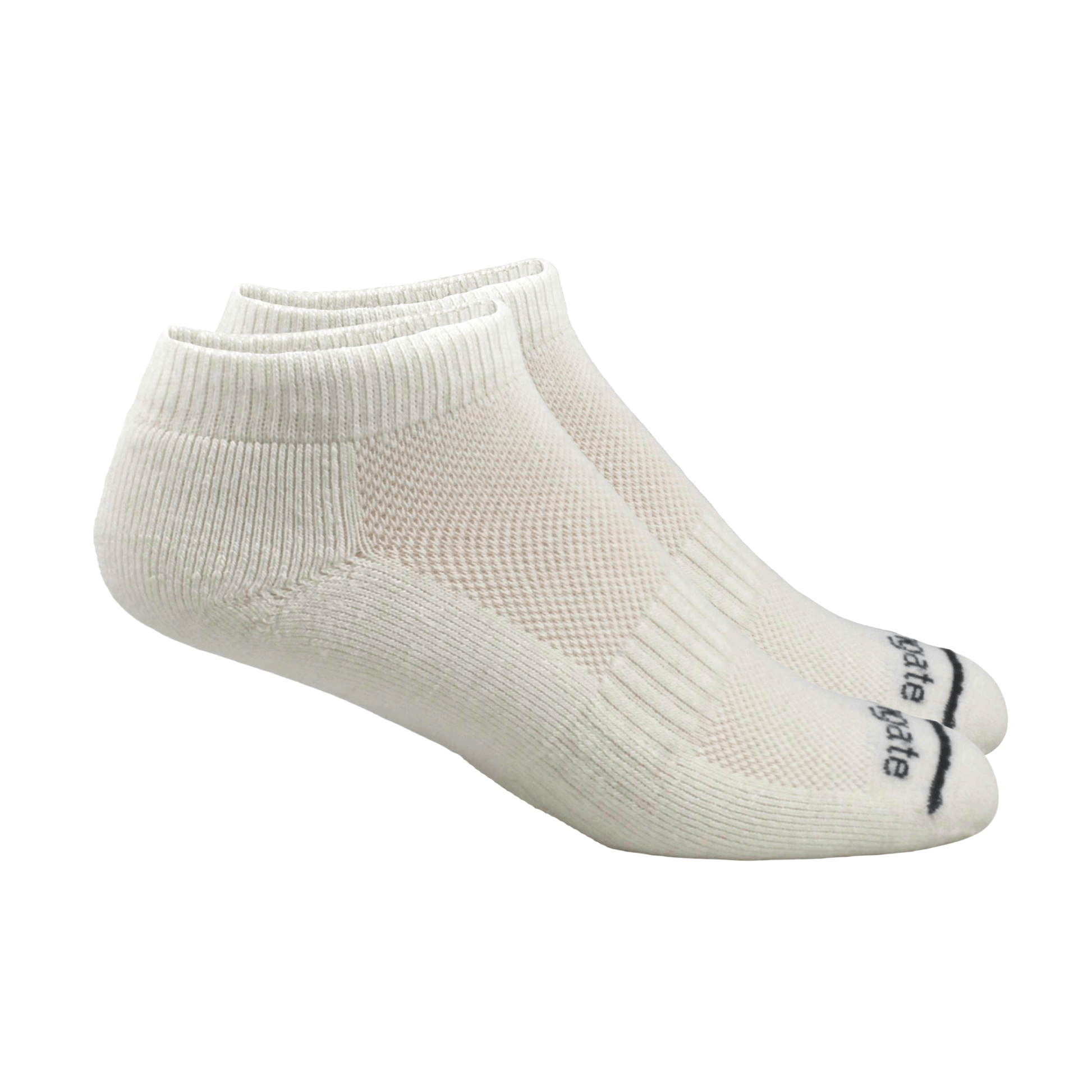 Ausangate alpaca quarter crew socks  in natural white.